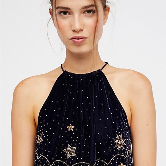 NWT Free People Velvet Midnight Magic Tank - Picture 4 of 8
